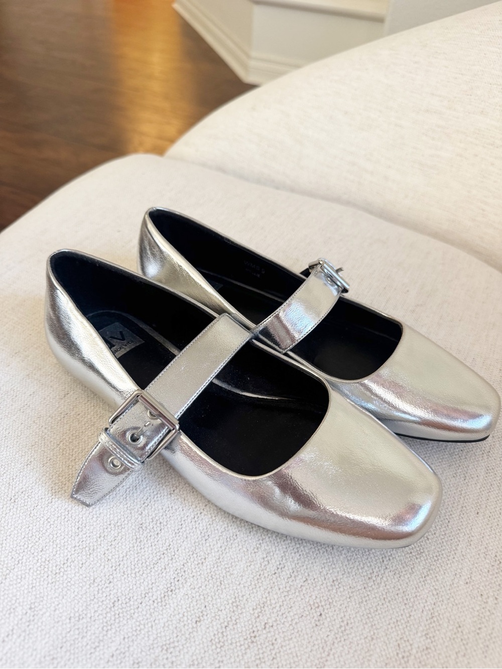 Dolce Vita // Metallic Silver Mellie Ballet Flats